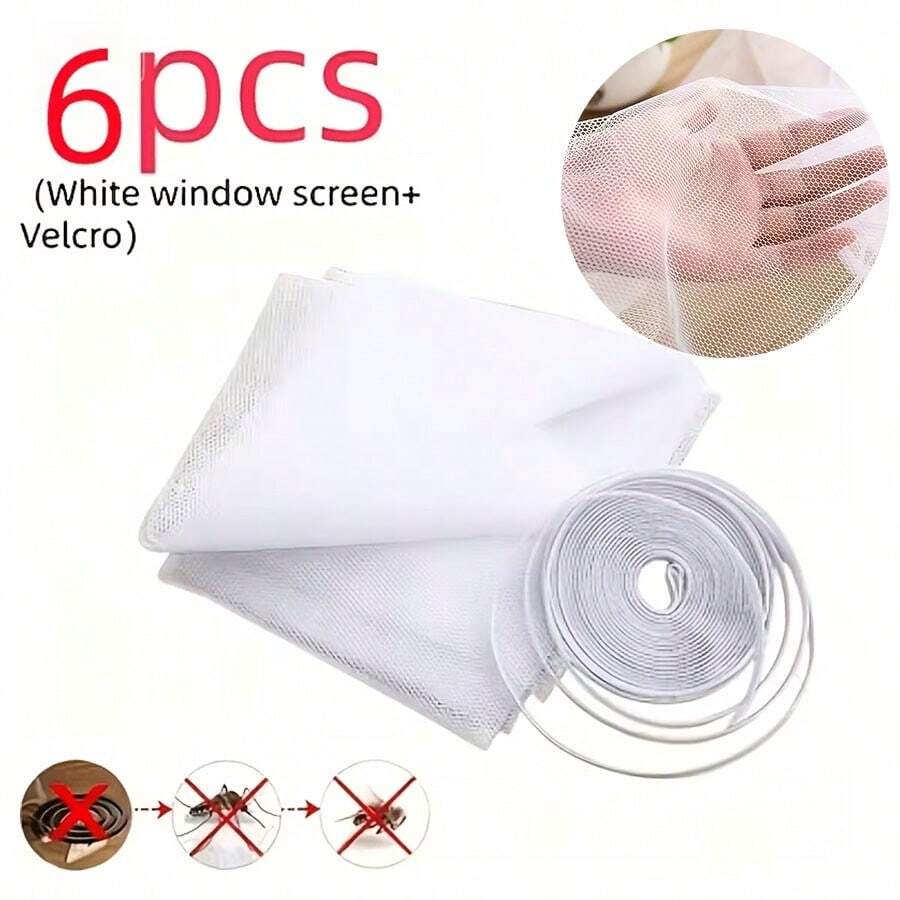 Self-Adhesive Window Screen - Window Mesh Curtain, Mosquito & Insect Barrier, Suitable For Windows, Kitchen Doors, Home Use, Easy Installation & Removable, Breathable, Dust-Proof Window Mesh, Customizable