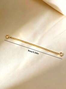 1/3pcs 18K Stainless Steel Extender Chain, Bracelet Safety Chain Necklace Extension Chain, DIY Double-Ended Spring Clasp Finishing Accessories Material - Double-ended Extension Chain - View 15