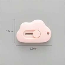 2/1pc Cute Cloud Mini Retractable Utility Knife, Portable Paper Cutter, Package Opener, Practical Tool For Office, School, Home, DIY Crafts, Learning Supplies, Office Supplies, Random Color - Multicolor - View 9