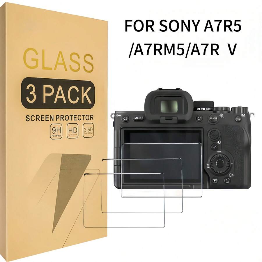 3片裝 A7R5/A7RM5/A7R V 相機螢幕保護貼，9H 硬度，觸控靈敏，無氣泡安裝，高清晰度與高透明度，相機螢幕理想配件 - 查看 1