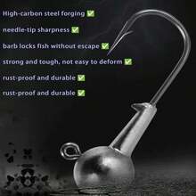 Fishing Tackle Accessories Kit With Bullet Lead Sinkers Jig Heads Swivel Snap Fish Eye Beads Rubber Stoppers Worm Hooks Offset Hooks Storage Box Freshwater Saltwater Fishing Line Connector Set For Anglers - Set - View 9