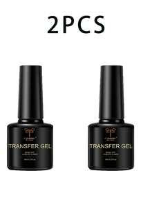 COLOURSMILE Starry Sky Foil Transfer Gel, Stiker Foil Kuku Perekat Kuat, Gel Perawatan Kuku yang Dikeringkan dengan Lampu LED - Clear - View 9