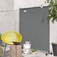 183 X 181cm Portable Privacy Screen, With Wheels - Dark Grey - T0001-01-2121 - View 11