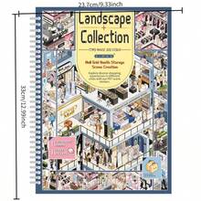 Xinmo's All-English Grid Scene Creation Collection, A Best-Selling Cross-Border Scene Creation Sticker Set. - Shopping Mall Cubicle Storage Landscaping (blue) - View 5