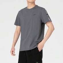 Skechers Men's Lightweight Ice-Cool Quick-Dry Crew Neck Short Sleeve T-Shirt - Dark Grey - View 4