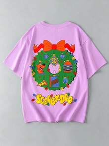 Strevion SCOOBY-DOO Men's Letter Print Crew Neck Short Sleeve Casual T-Shirt - Multicolor - View 3