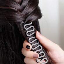 6/3/1pc Fishbone Braiding Comb, Adult 3-Strand Braiding Comb, Curling Iron Styling, Non-Heat Curling Iron, Women's Hair Accessories - One Size - View 2