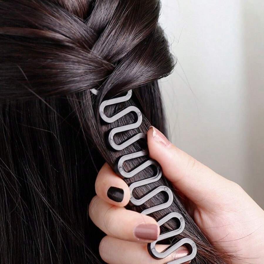 6/3/1pc Fishbone Braiding Comb, Adult 3-Strand Braiding Comb, Curling Iron Styling, Non-Heat Curling Iron, Women's Hair Accessories