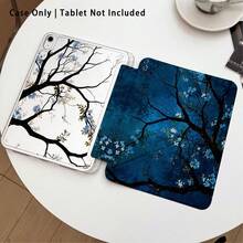 Night Sakura Pattern Painted Effect Tablet Protective Case With Stand, Compatible With Honor 8/9/10/X8/X8A/X9/X8Pro/X9Pro, MatePad SE 11"/MatePad 11"/11.5", MatePad Pro, Apple 10th/11th Gen 2025 (A16), Galaxy Tab A7/A9 And Other Popular Models - Style 29 - View 2