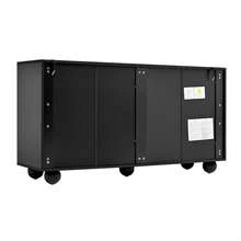 Sideboard, Black And White Storage Cabinet With 6 Drawers - 黑與白 - 查看 7