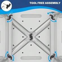 Shower Stool With Backrest, Height Adjustable Shower Chair With Anti-Slip Foot Pads, Shower Head Holder, Light Blue - T0001-01-2218 - View 7