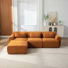 Modular Sofa Chenille 3 Seat Camel - Caramel 3 Seat - View 8