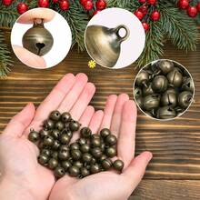 Naler 120 Stück Vintage Glöckchen Bronze, 12 mm Metall Schellen zum Basteln, für Schmuck, Geschenkverpackung, Weihnachten & Festdekoration - Bronze - Übersicht 3