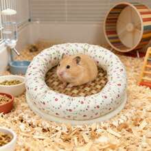 1 Set Hamster Summer Cooling Mat, Perfect Hideout Or Ice Nest, Suitable For Hamsters And Guinea Pigs, Breathable Heat-Resistant Comfortable Durable, Cage Accessory, Essential For Hot Weather, Suitable For Small Pet Home - A - View 3