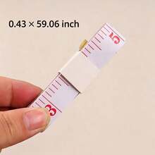 Automatic Retractable Portable Self-Measuring Tape, Professional Expandable Waist Measurement Tape, Soft Leather Fitness Home Measuring Tape, Double-Sided Inch & Metric Three-Dimensional Auto Lock Measuring Tape, One-Button Precise Measurement Tool - White - View 10