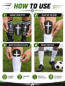 1 Pair Mini Thickened Adult New Style Football Shin Guards, Lightweight And Comfortable Football Equipment - Suitable For Football Training And Matches, 10*6cm Breathable Shin Pads, Lightweight Design Reduces Movement Restriction - Multicolor - View 8