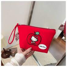 SANRIO 1件官方授權 Hello Kitty 絎縫蓬鬆手提化妝包,加厚防震大容量盥洗旅行收納包,可愛便攜化妝收納袋,送給女孩子的禮物 - 查看 6