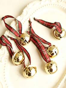1 Set 6 Pezzi Campanelli Natalizi Riutilizzabili Con Corda, Adatti Per Decorare Albero di Natale, Ghirlanda, Vite, Decorazione Casa, Applicabili Per Natale, Ognissanti, Pasqua, Ringraziamento, Stagione di Laurea E Altre Occasioni, Possono Essere Appesi All'Albero di Natale, Regalo Perfetto Per Festa di Natale, Decorazione Natalizia, Decorazione Stanza, Ornamento Albero di Natale Fai-da-Te - oro - Visualizzare 3