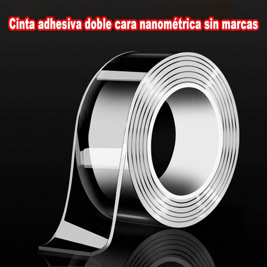 Cinta Adhesiva Doble Cara Nanotransparente Sin Marcas|Cinta Acrílica Autoadhesiva Alta Adherencia 36mm*2m|Cinta Pegante Reutilizable para Vidrio Madera - 2 piezas - Ver 1