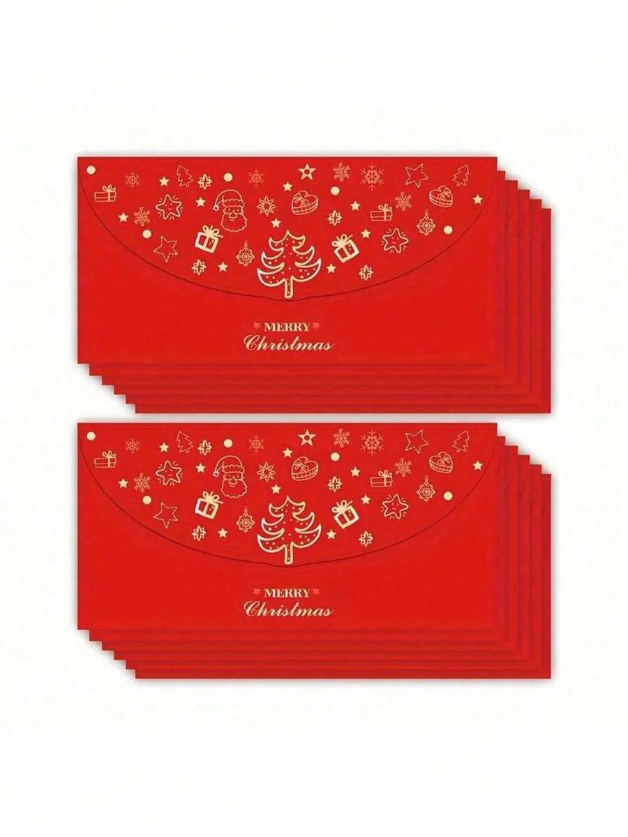 12/6/1pc Gift Red Envelopes, Christmas Cash Envelopes, Gold Foil Craft Suitable For Parties, Holidays, New Year, Gifts For Friends And Family, Suitable For Spring Festival Decoration, Gift Collection, Holiday Cash Envelopes, Gift Packaging - Party And Home Decor Supplies, Fits Most Standard Mailboxes, Holiday Exclusive Envelope Design, Exquisite Holiday Patterns, High-Quality Printing - A - View 1