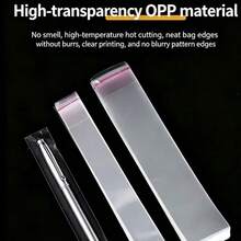 100pcs Self-Adhesive Transparent OPP Bags, Reusable Sealable Plastic Cellophane Bags, Double Layer 0.04mm Thickness; Suitable For Small Gifts, Party Favors, Bulk Toy Packaging, Compatible With Various Container Sizes, Also For Packaging Clothes, Shirts, Pants And Other Items. - Transparent Style a - View 5