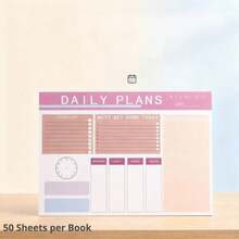 Minimalist Weekly Task List Planner, Includes Weekly Schedule, Timetable, Study Schedule, Memo, Colorful Printed Logo, Multi-Purpose Notebook - Smooth Writing, Easy-Tear High-Quality Paper - Suitable For Work, Study And Home Use, Office Supplies, Smooth Writing, Back To School Essentials - Multicolor - View 9