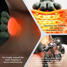 Portable Massager With 3 Modes And 2 Temperature Settings, Suitable For Neck, Shoulder, Back And Legs, Durable Plastic Massager, USB Rechargeable, Perfect For Office Use, Perfect Gift For Parents, Electric Acupressure Massager - Multicolor - View 9