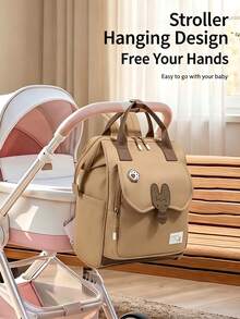 1 Pieza Bolsa Multiusos para Mamá, Bolso de Gran Capacidad y Mochila. Esencial Unisex para Uso Diario, Compras y Viajes. - Marrón - View 8