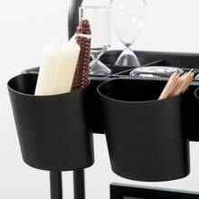 Three-Tier Home Trolley, With Handle And Wheels - Black - T0001-01-818 - View 3