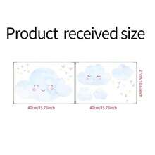 1pc Cloud Wall Sticker, Perfect For Decorating Home, Room And Wall, With Self-Adhesive Backing, Waterproof And Easy To Remove - Multicolor - View 2