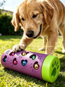 1pc Interactive Pet Toy, Detachable Slow Feeder Roller With Bell, Durable And Wear-Resistant, Suitable For Small To Medium Cats And Dogs, 2-In-1 Treat Dispenser And Fun Toy, Mental And Physical Stimulation, Indoor And Outdoor Use, Pet Supplies - Multicolor - View 9