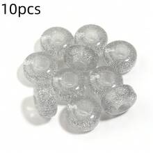 10pcs, 14*8mm Resin Starry Glitter Large Hole Abacus Beads, Random Color, Beads & Bead Assortments, DIY Bracelets, Necklaces, Phone Chains, Bag Charms, Beaded Curtains, Home Decor, Clothing Accessories - Multicolor - View 6