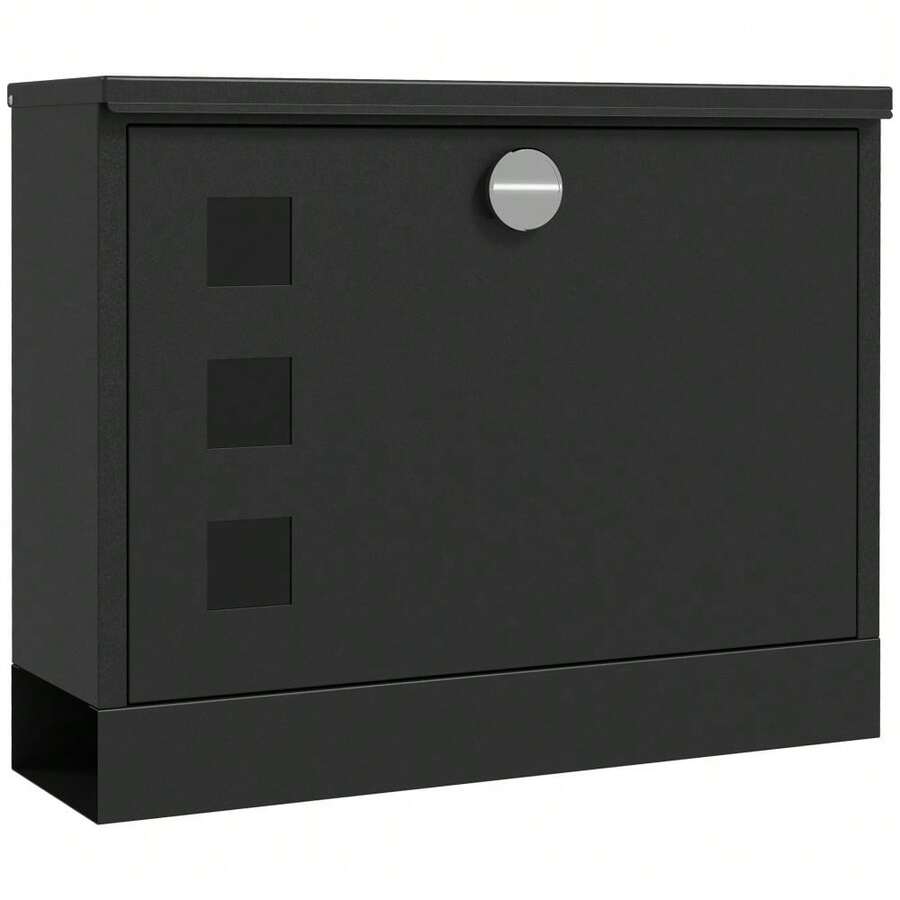 Wall Mounted Letterbox, Weatherproof Post Box, Modern Mailbox With 2 Keys And Viewing Windows, Easy To Install - T0001-01-6626 - View 1