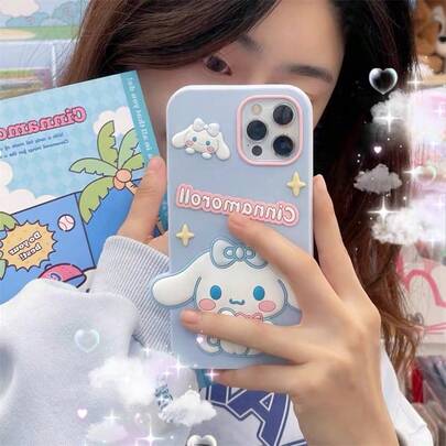 Cute Sanrio Cinnamoroll My Melody 3D Silicone Waterproof Shockproof Novelty Bowknot Decoration Fashionable Creative Phone Case, Compatible With IPhone 17 Series, 11/12/12 Pro, 13/14/15, 13 Pro/14 Pro/15 Pro, 12 Pro Max/13 Pro Max/14 Pro Max/15 Pro Max, 16, 16 Pro, 16 Pro Max, 17, 17 Pro, 17 Pro Max Birthday Spring Gift Party