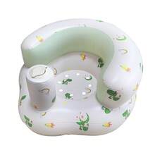 3-36 Months Inflatable Booster Seat For Infants, With Guardrail And Built-In Air Pump, Double-Layer Sitting Training Chair, Inflatable Floor Seat With Backrest, Foldable Inflatable Baby Chair, Portable Outdoor Mat, PVC Floor Seat For Sitting Training Only - Multicolor - View 9
