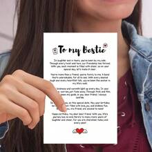 1pc Best Friendship Card With Envelope, Suitable For Friends, Sisters, Brothers, Best Friends, Missing You Card, Best Friend Day, Sincere Message, Creative Birthday Card. Happy Birthday To My Dear Best Friend - Sets - View 6