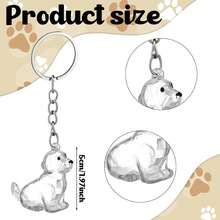 Nosiny 3 Pcs Dog Hair Collector Keychain Charm Memorial Storage Box Plastic Pet Fur Holder Keyring Cute Dog Hair Keepsake Collection With Tweezers Comb Memorial Gift For Pet Lovers(Golden Retriever) - ColorA - View 2