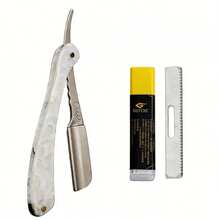 1PC Men Straight Razor Barber Shaving Knife Stainless Steel Shavette Beard Grooming Tool Professional Salon Wet Shave Replaceable Blade - Multiple Styles - View 8