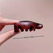 1/4pcs Women's Non-Slip Banana Hair Clips, Vintage Leopard Print Oval Hair Clips, Suitable For Ponytail, Bun And Curly Hair - Multicolor - View 8