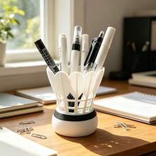 3D Printed Badminton Racket Pen Holder Decorative Sculpture, Exquisite Craftsmanship Desktop Decoration Storage - View 2