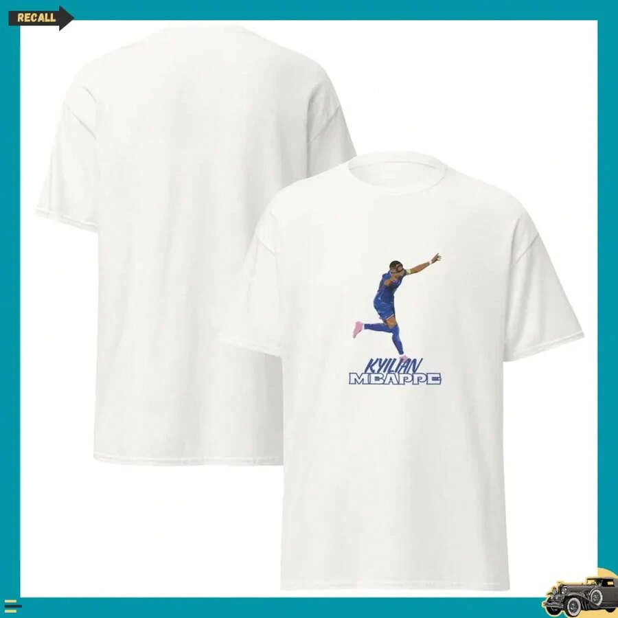 Diseño de camiseta de fútbol con la silueta de Kylian Mbappé