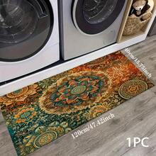 1pc Bohemian Style Printed Pattern Long Runner Rug, Home Floor Mat, Door Entryway Mat, Indoor Entrance Mat, Bedroom Bedside Mat, Kitchen Mat, Kitchen Runner, Suitable For Living Room, Laundry Room, Bathroom - Multicolor - View 4