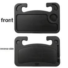 Portable Car Steering Wheel Table - Car Tabletop, Thickened Material, Sturdy And Non-Slip, Durable Multi-Functional Dining Workbench, Suitable For Laptop And Car Use, Durable Plastic Material, Steering Wheel Tray, Easy To Clean|General Motors - Black [Steering Wheel Tray] - View 11