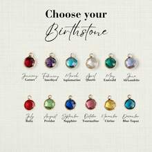 18K Gold Heart Pendant Birthstone Jewelry Family Birth Flower Necklace, Birthday Gift For Her And Grandma - Multicolor - View 7