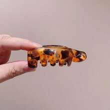 1/4pcs Women's Non-Slip Banana Hair Clips, Vintage Leopard Print Oval Hair Clips, Suitable For Ponytail, Bun And Curly Hair - Multicolor - View 6