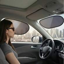 Windshield & Side Window Sunshade - Electrostatic Adsorption Dark Transparent Film, Suitable For Low-Angle Sunlight, UV Protection, Heat Dissipation, Easy To Install And Remove - A - View 9