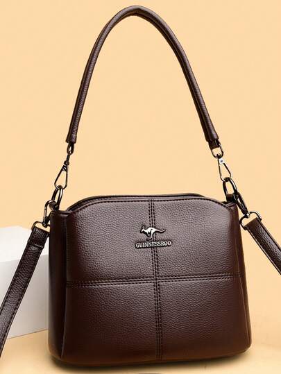 Bolso de mano pequeño de lujo de mujer de cuero PU de marca auténtica, bolso de hombro cruzado de diseñador, estilo 2026, cartera de mano de mujer