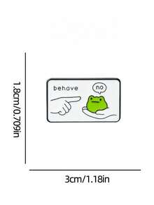 9件組 Behave 無琺瑯青蛙時尚裝飾胸針 領口包包徽章飾品禮物 - 彩色 - 查看 8