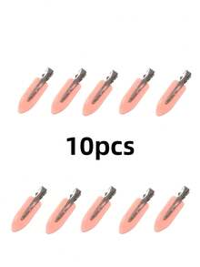 30pcs/60pcs Pink Crease-Free Hair Clips, Metal No-Mark Hair Sectioning Clips Suitable For Makeup, Face Washing, Hairstylist Personal Hair Design And Other Uses - Pink - View 9