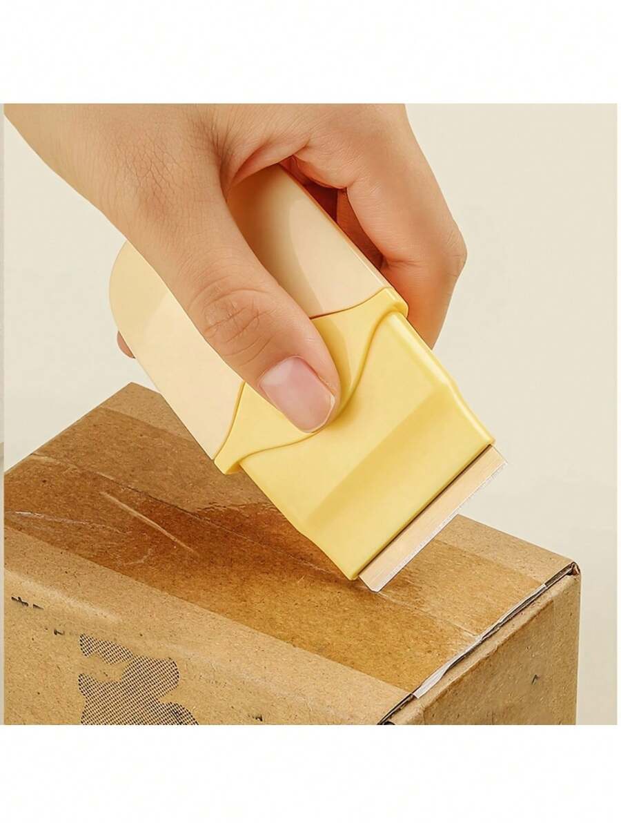 1pc Yellow & Pink Multi-Purpose Scraper Tool, Practical Home Cleaning Tool, Scraper For Grout, Stickers, Floors, Glass, Adhesive Removal, DIY And Professional Home Cleaning & Renovation